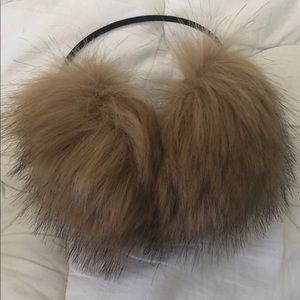 Brown faux fur Steve Madden ear muffs